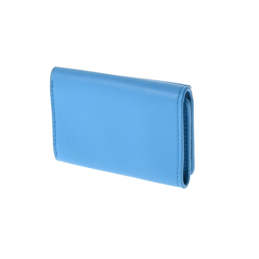 Balenciaga Paper Wallet Calf Blue fold Tri Turquoise